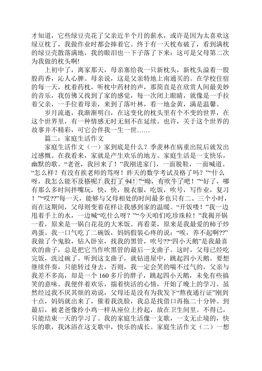 关于家庭生活的作文文档格式.docx_第2页