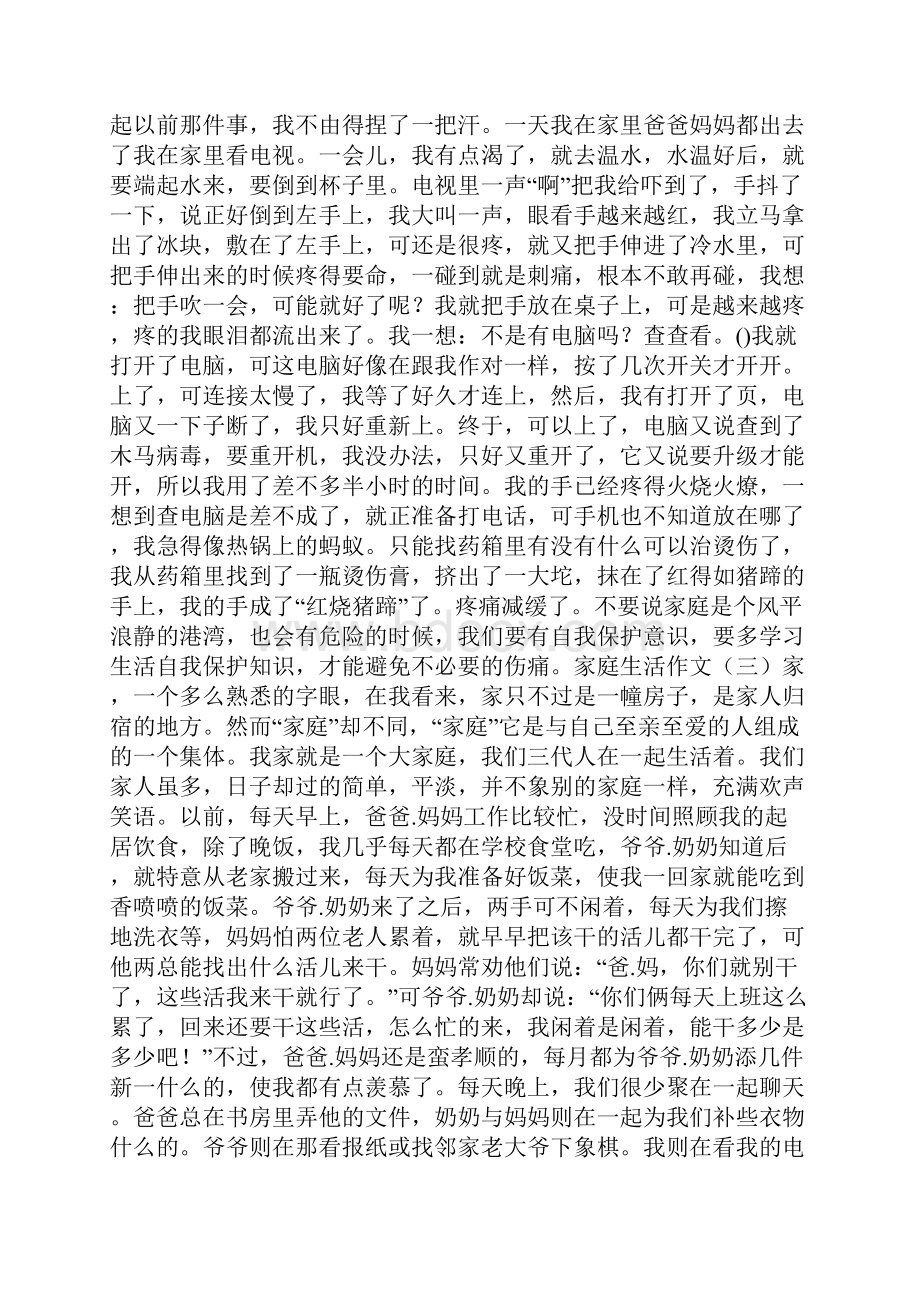 关于家庭生活的作文文档格式.docx_第3页