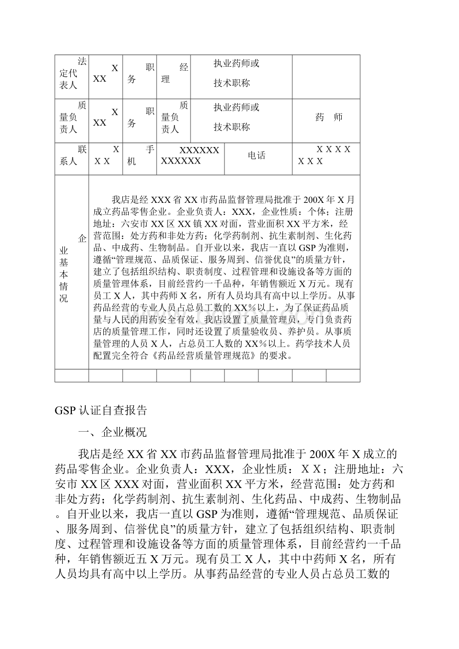 最新药店GSP认证申报资料示范文本.docx_第3页