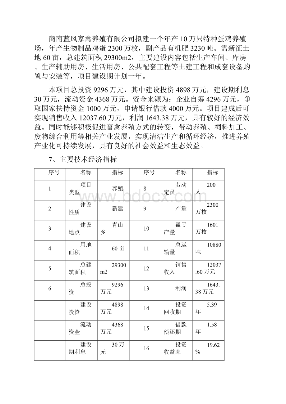 年产10万只特种蛋鸡养殖项目可行性报告.docx_第2页