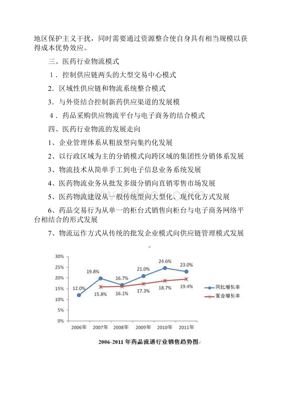 最新医药行业物流分析Word格式文档下载.docx_第2页