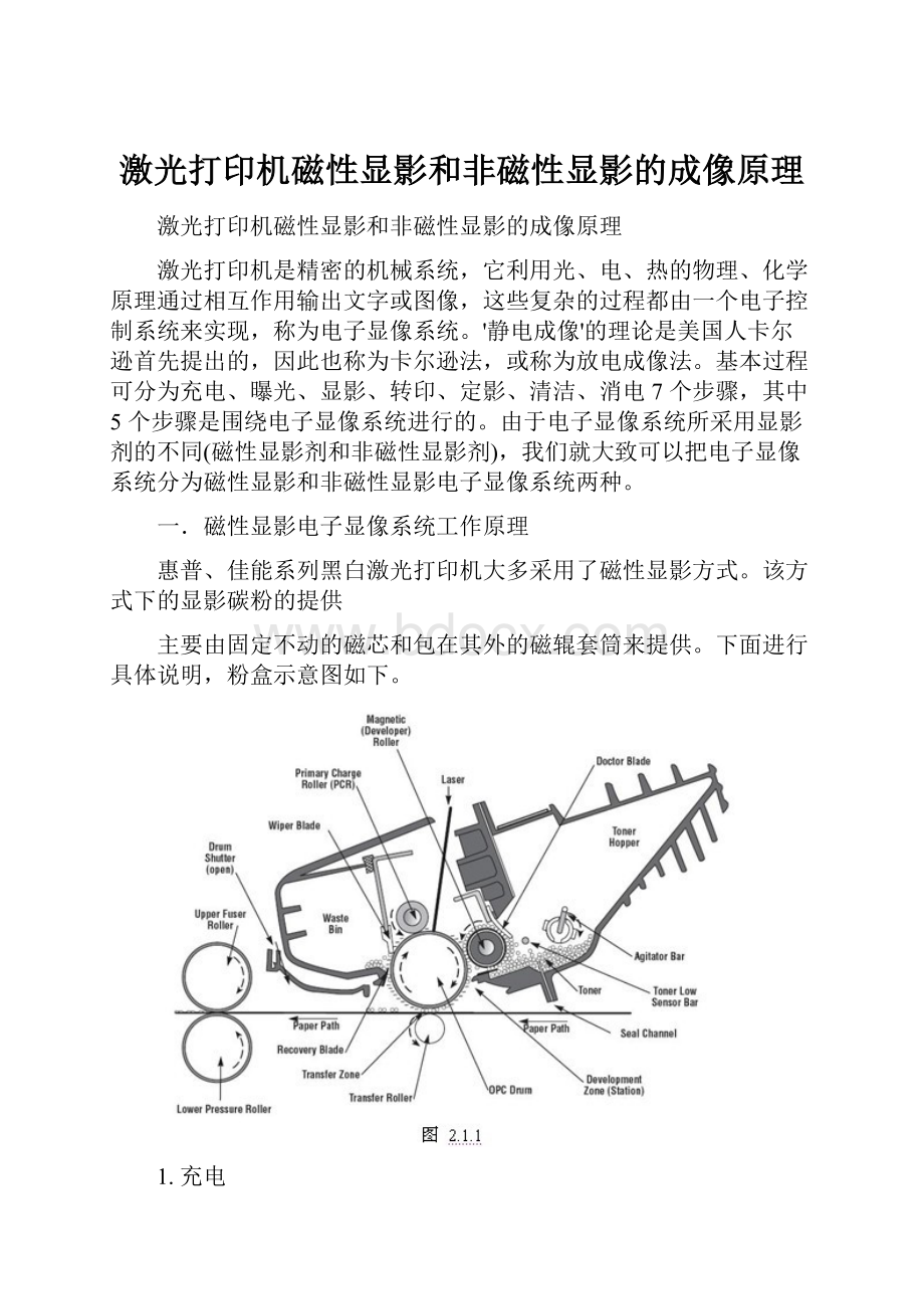 激光打印机磁性显影和非磁性显影的成像原理.docx_第1页