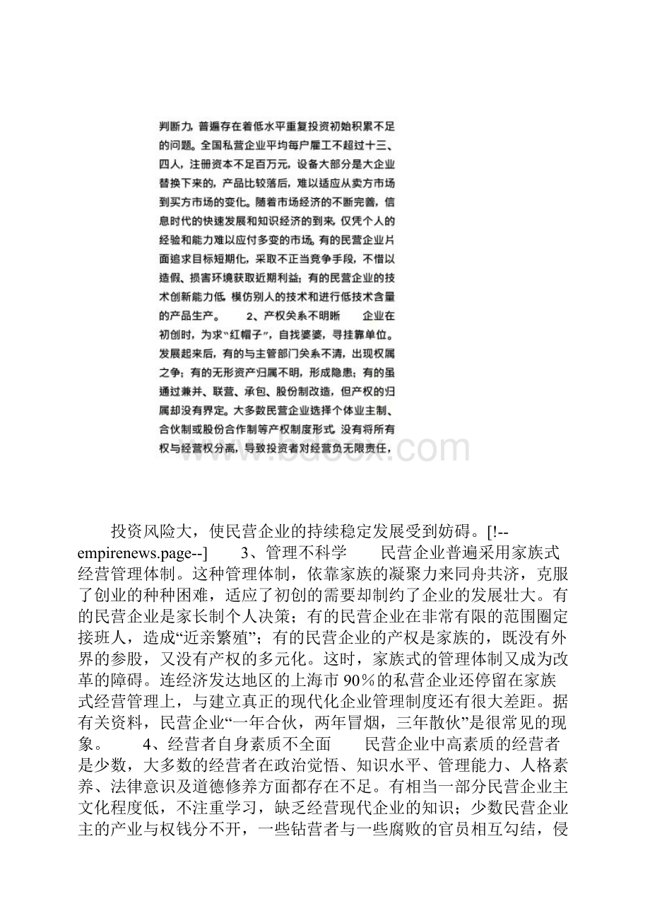 我国民营经济发展的主要问题及对策.docx_第3页