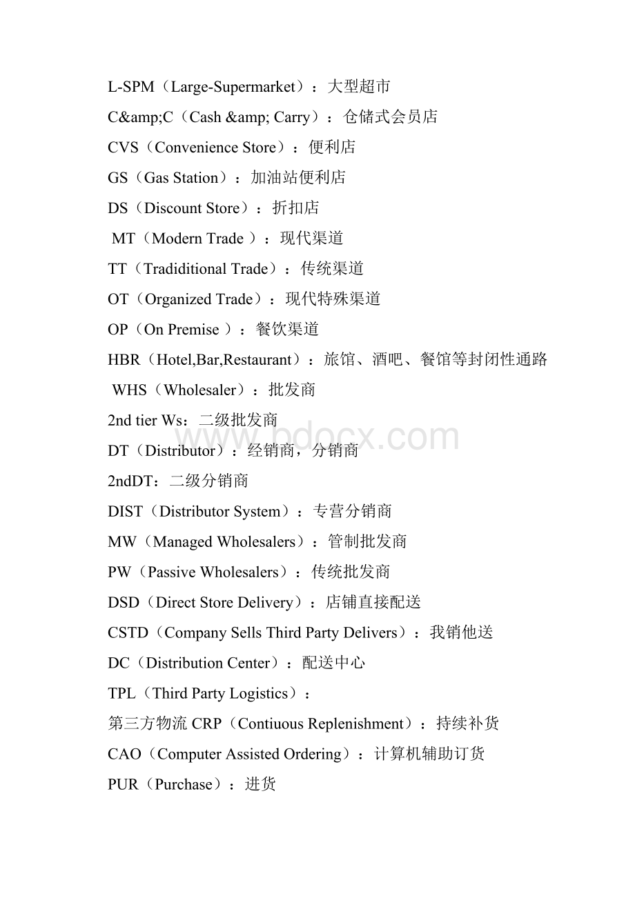 零售及消费品从业人员必懂的英文销售术语Word文档格式.docx_第2页