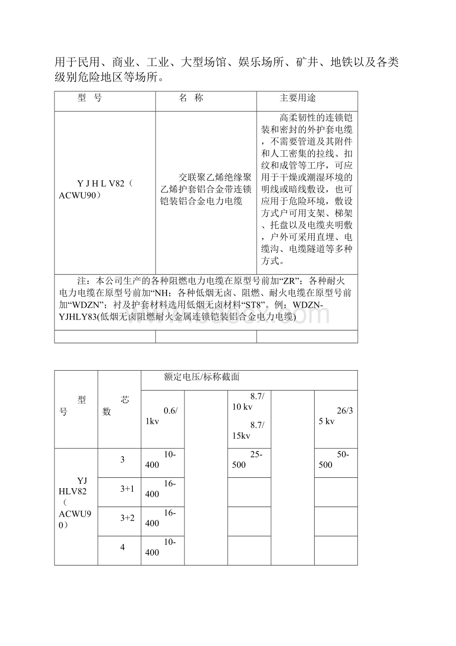 铝合金电力电缆技术参数Word下载.docx_第2页