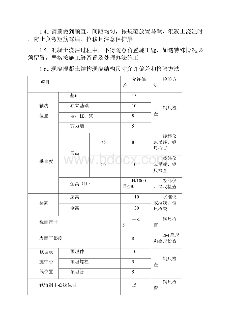 混凝土工程质量检查标准文档格式.docx_第2页