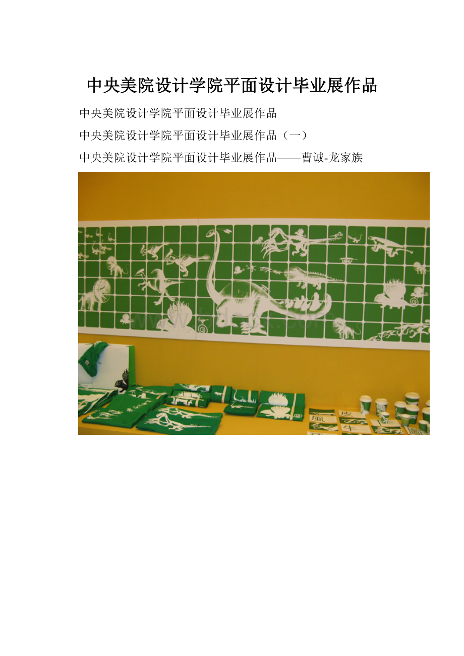 中央美院设计学院平面设计毕业展作品Word文档下载推荐.docx_第1页