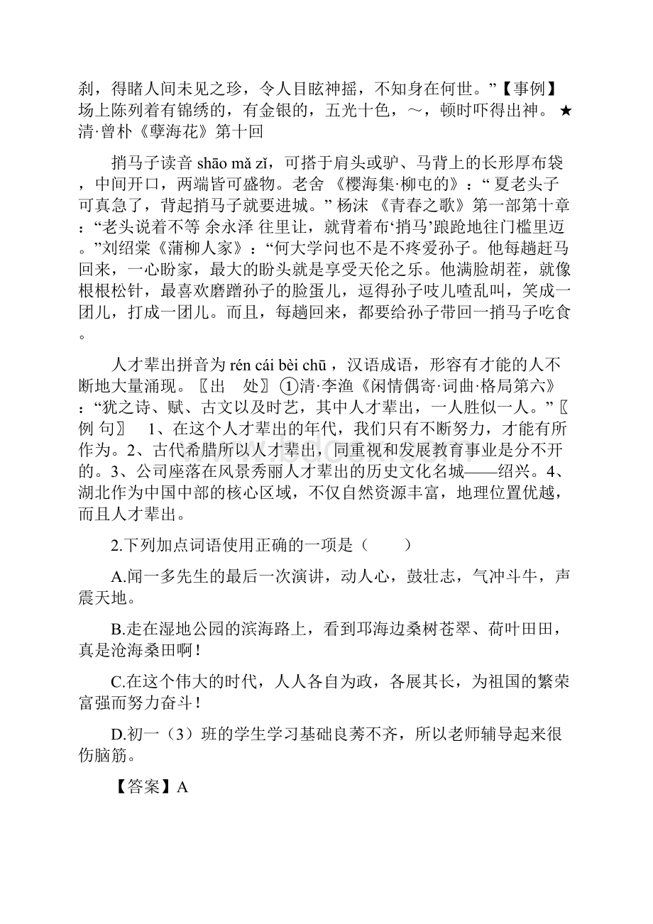 中考四川省凉山州语文试题及答案Word格式文档下载.docx_第2页