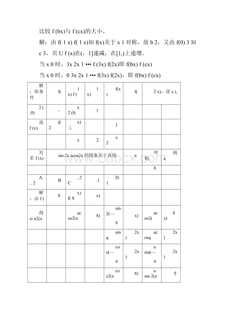 高三数学文函数yfx对称性与周期性关系人教版知识精讲Word文档格式.docx_第2页