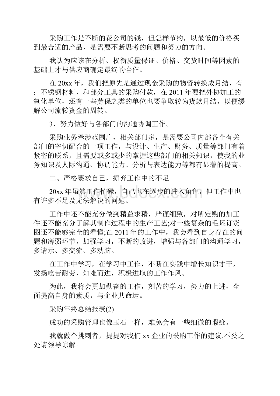 采购年终总结报表Word文件下载.docx_第2页