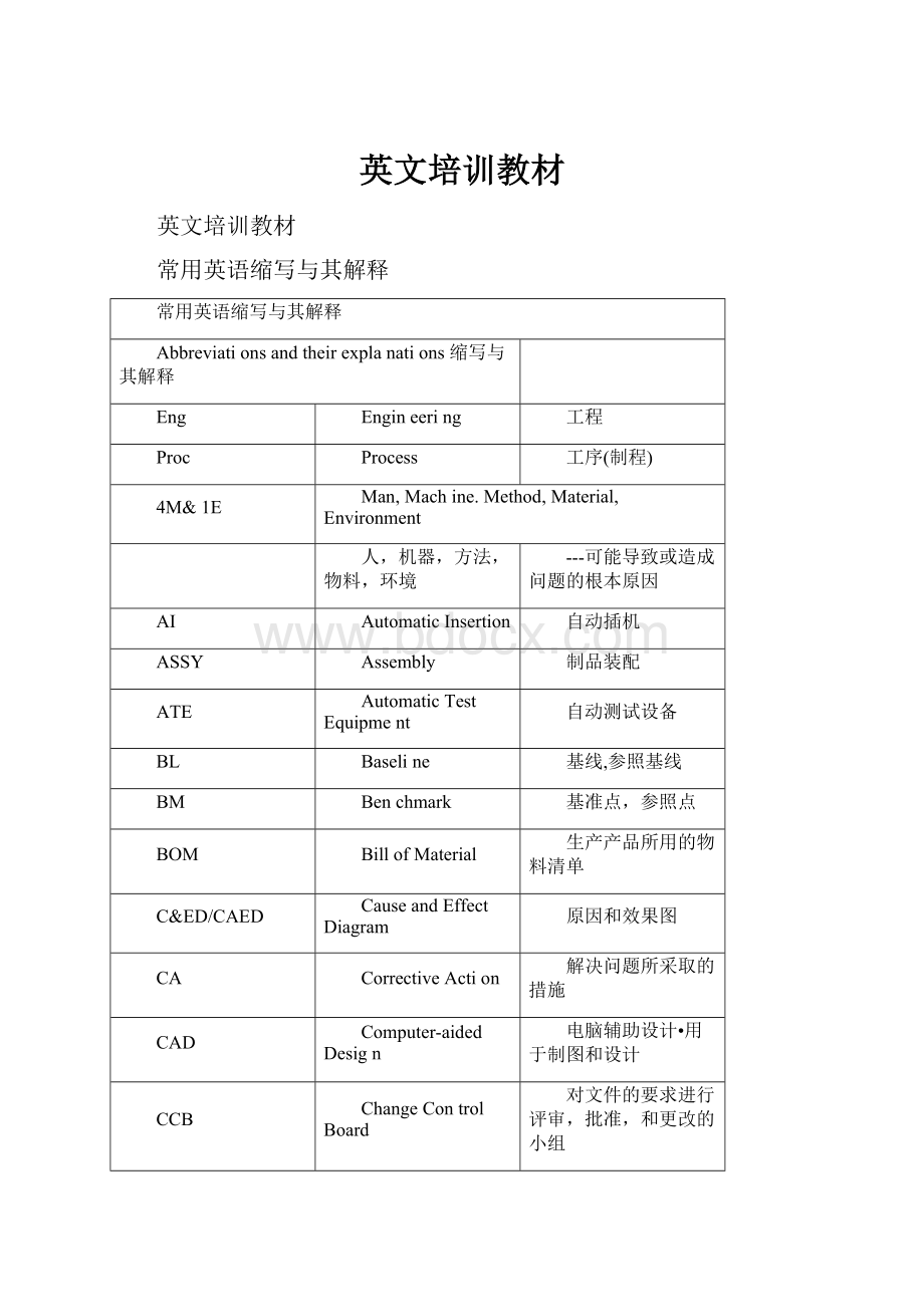 英文培训教材Word文档格式.docx_第1页