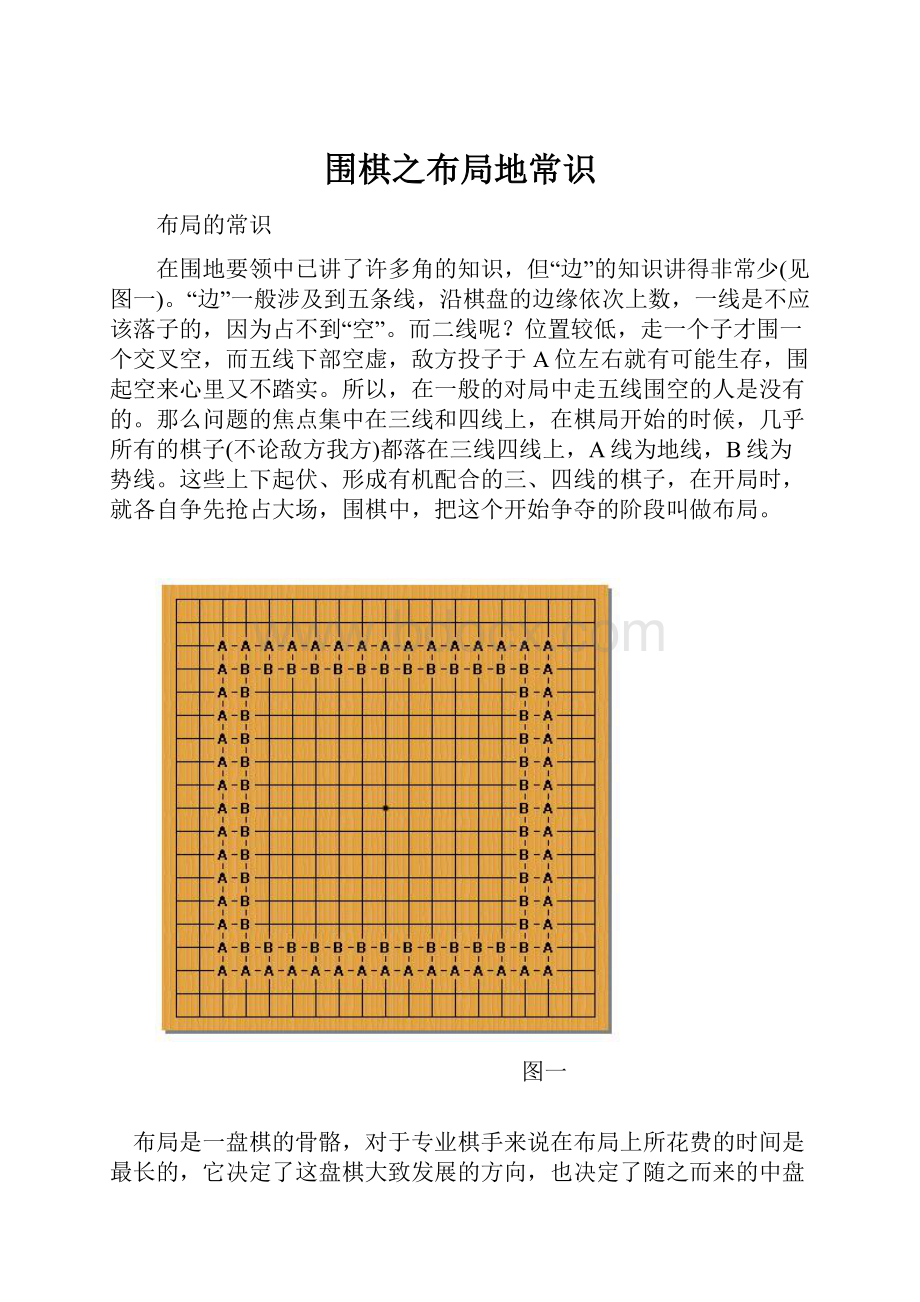 围棋之布局地常识Word文档格式.docx