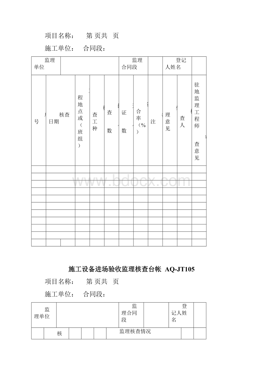 市政公用工程监理安全台帐.docx_第2页