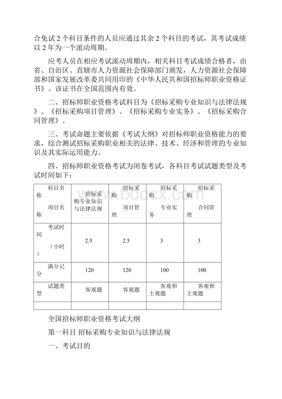 《全国招标师职业资格考试大纲》版.docx_第2页