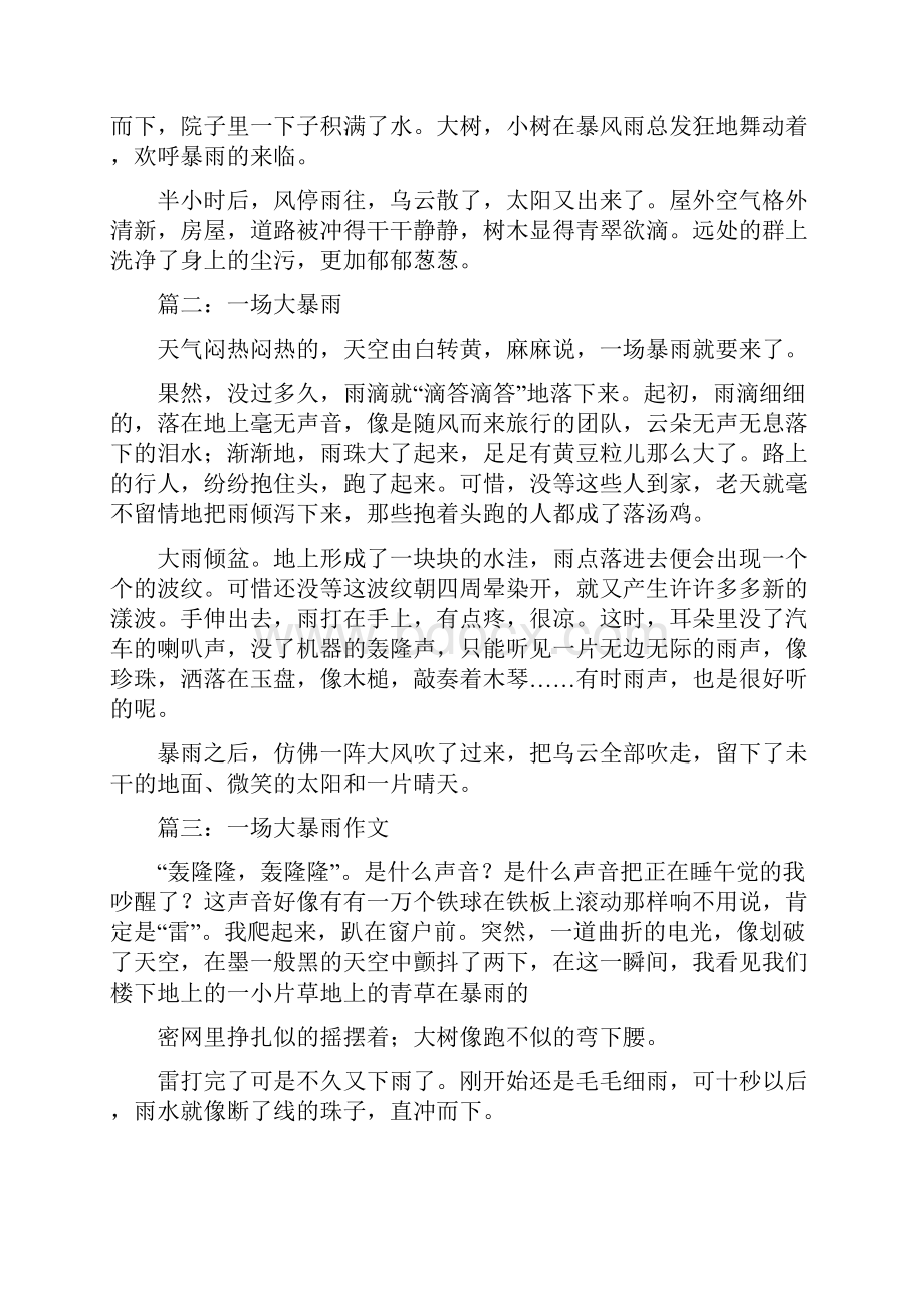 暴雨作文6篇共24页Word格式文档下载.docx_第3页