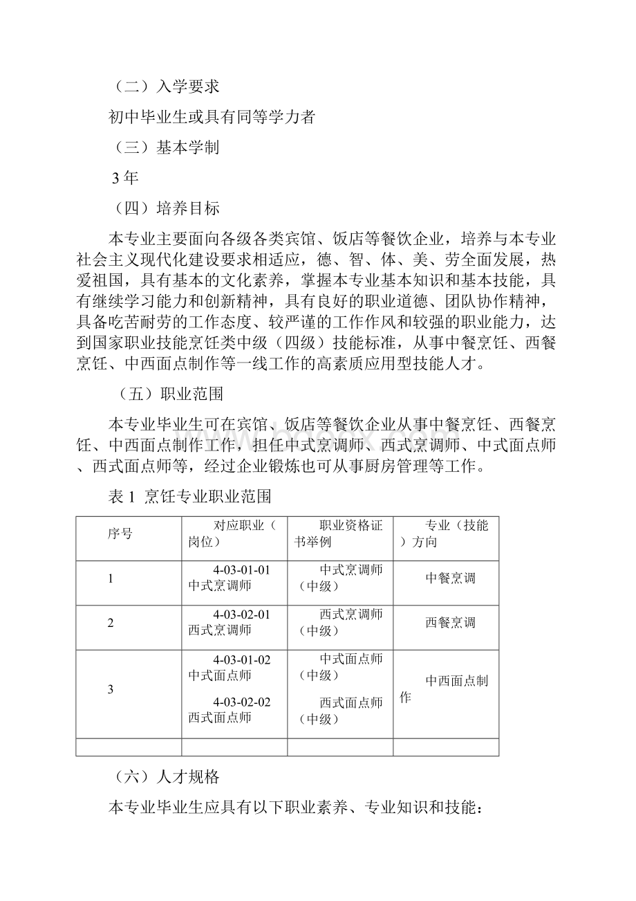 职教职成751号附件6烹饪专业教学标准.docx_第2页