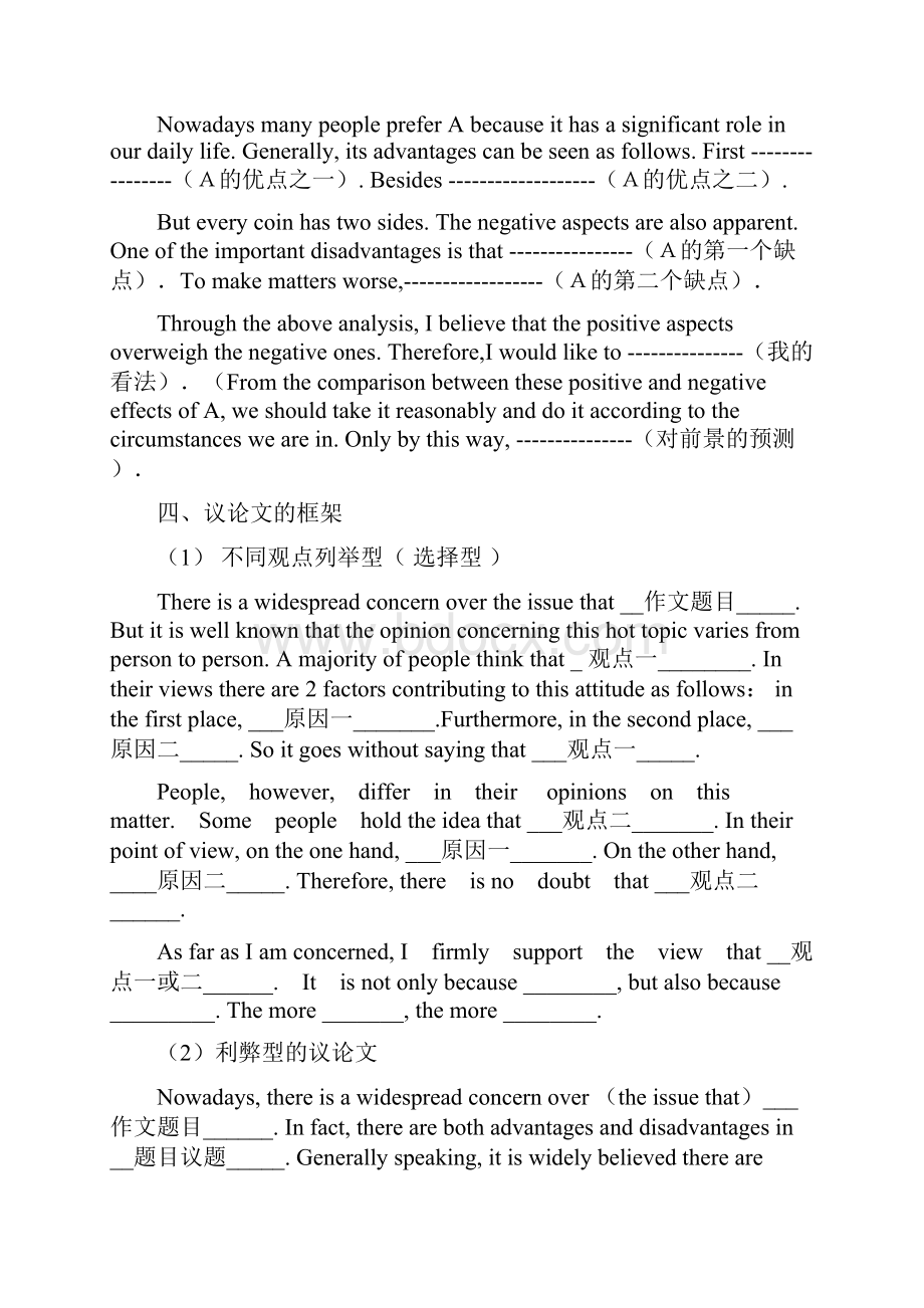 中学考试英语作文万能实用模板及万能句型汇总情况.docx_第2页