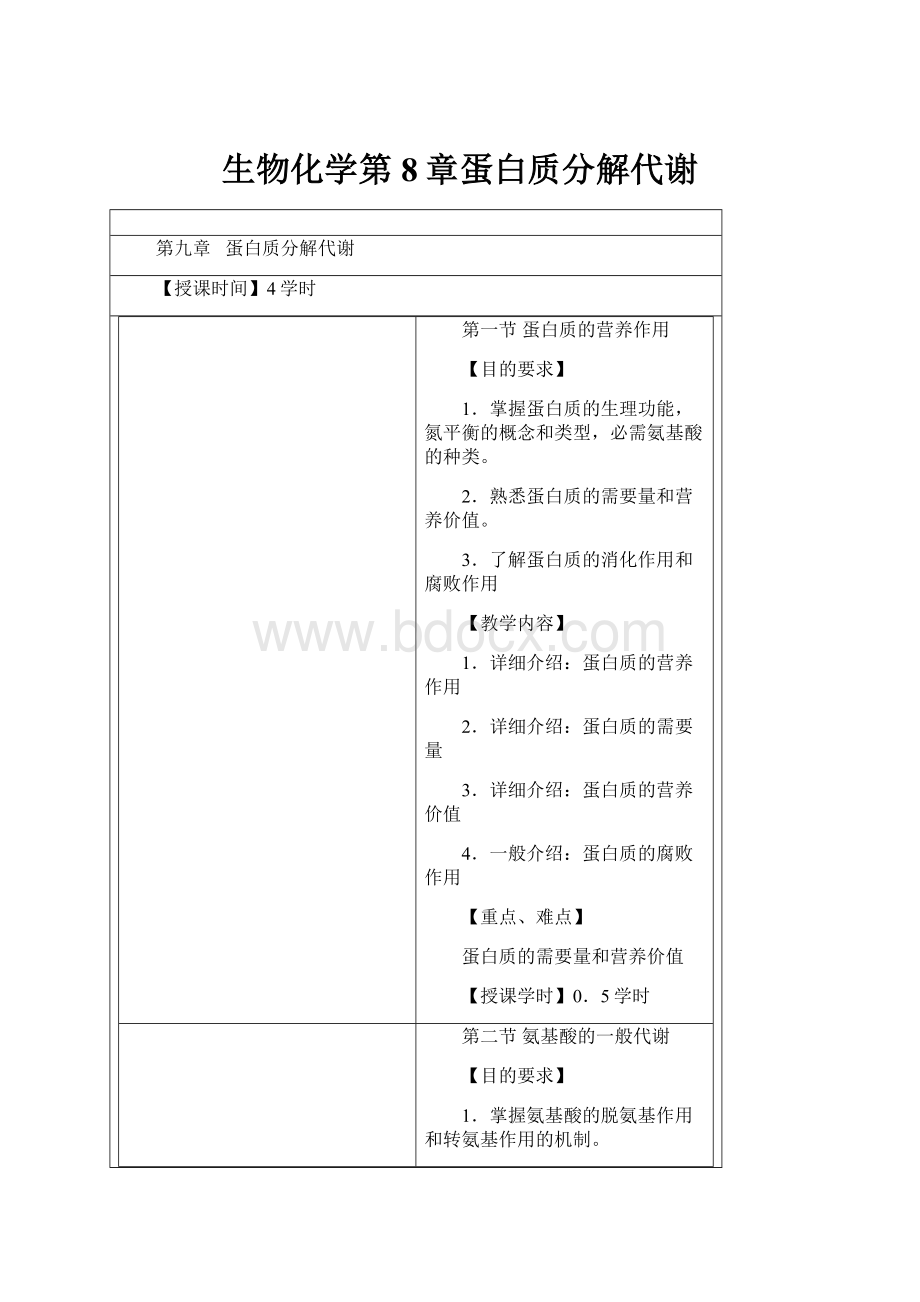 生物化学第8章蛋白质分解代谢Word文档格式.docx