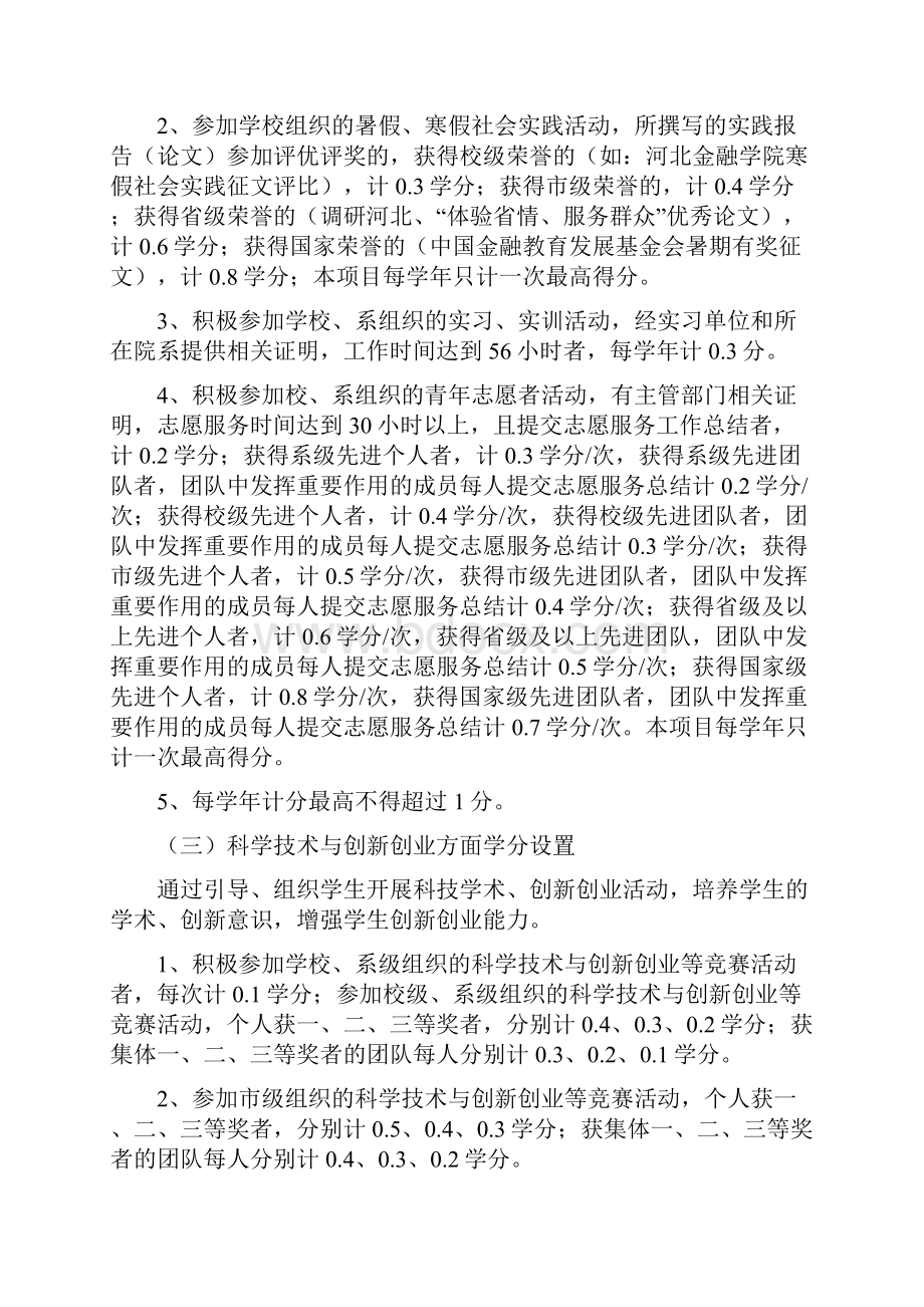 河北金融学院本科生第二课堂学分制实施方案修订1118 1.docx_第3页