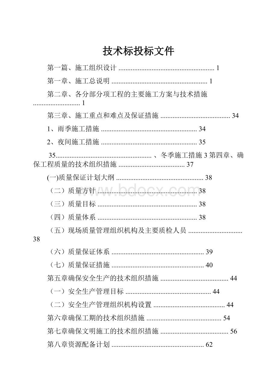 技术标投标文件Word文件下载.docx