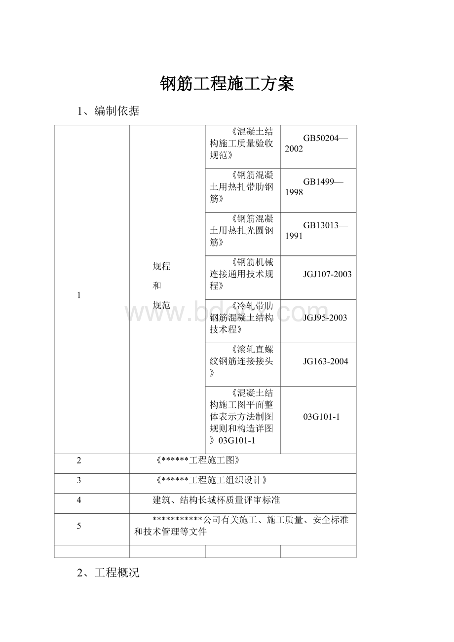 钢筋工程施工方案.docx