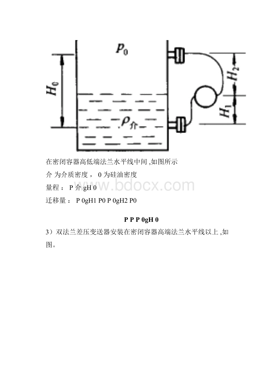 双法兰液位计量程和迁移量计算和日常维护Word文件下载.docx_第2页