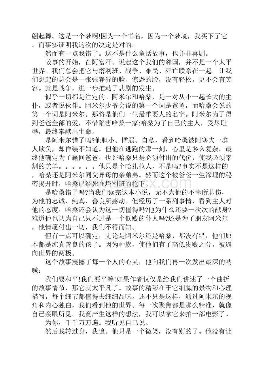 《追风筝的人》读书心得最新版Word文件下载.docx_第3页