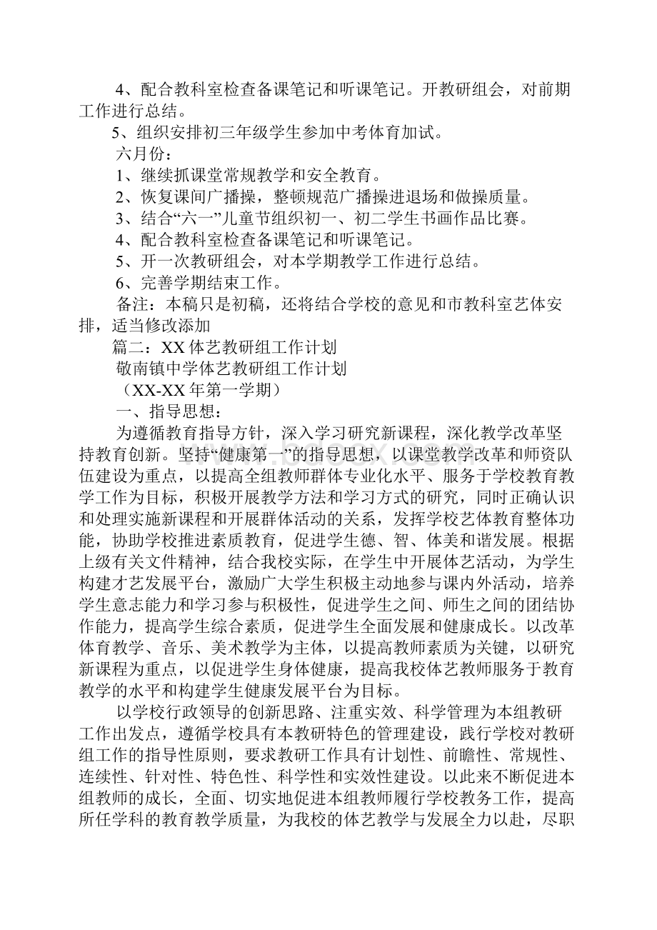 体艺组工作计划.docx_第3页