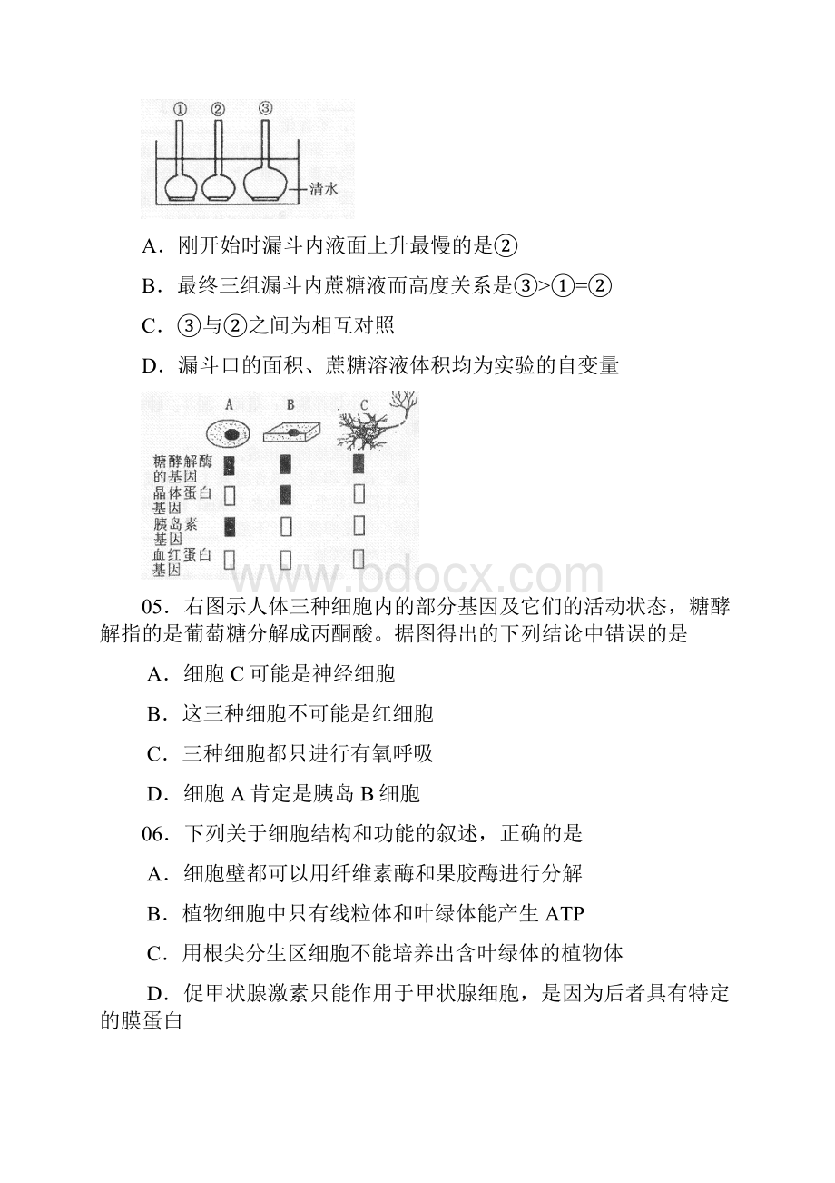 湖南省中学生生物学奥林匹克竞赛选拔赛试题.docx_第2页