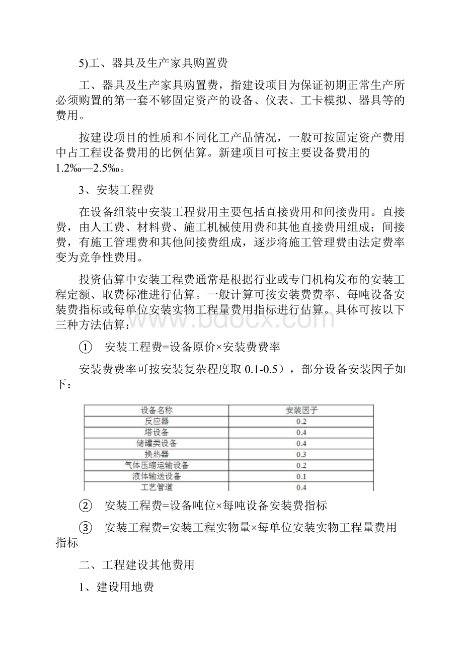 项目总投资估算方法及收费标准依据收藏转发备份文档格式.docx_第2页