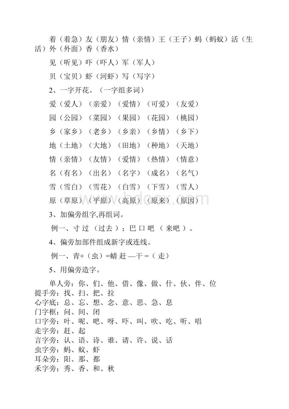 人教版小学一年级下册语文全册知识点汇总9.docx_第3页