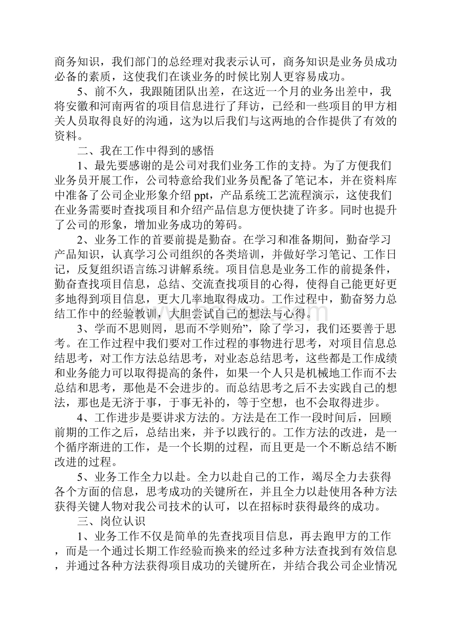 业务员试用期转正工作总结Word下载.docx_第2页