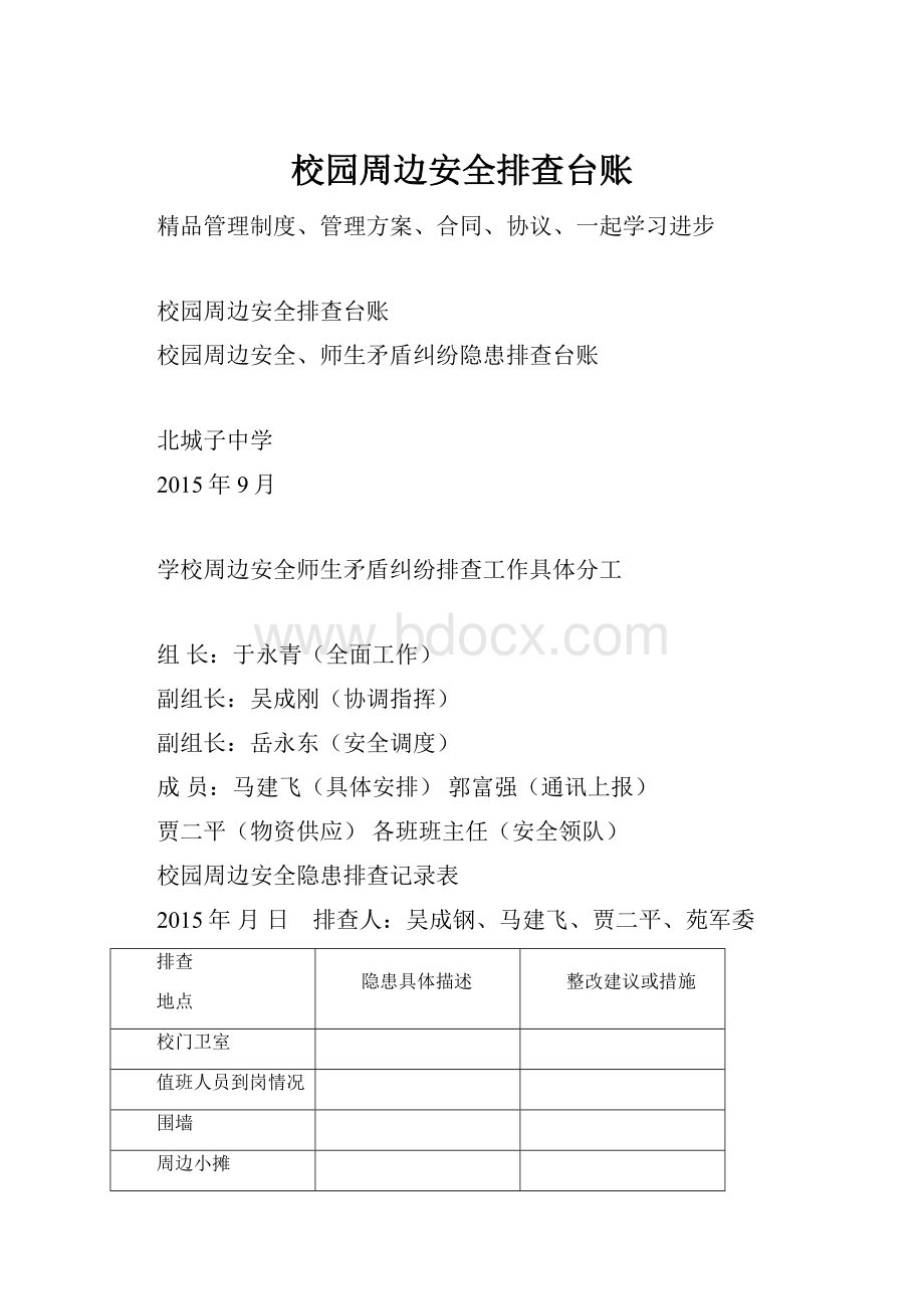 校园周边安全排查台账.docx_第1页