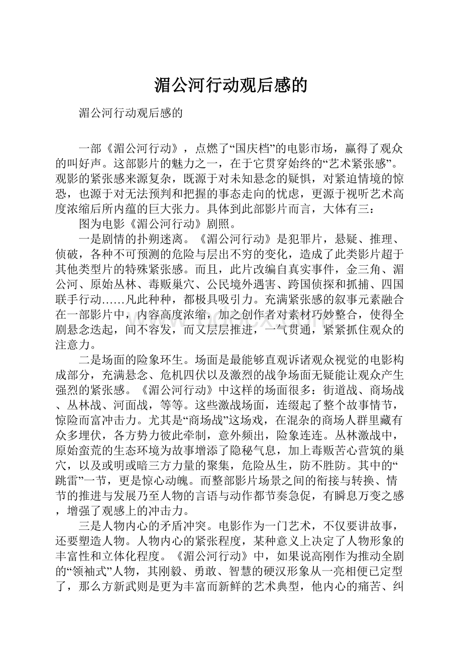 湄公河行动观后感的Word格式.docx_第1页