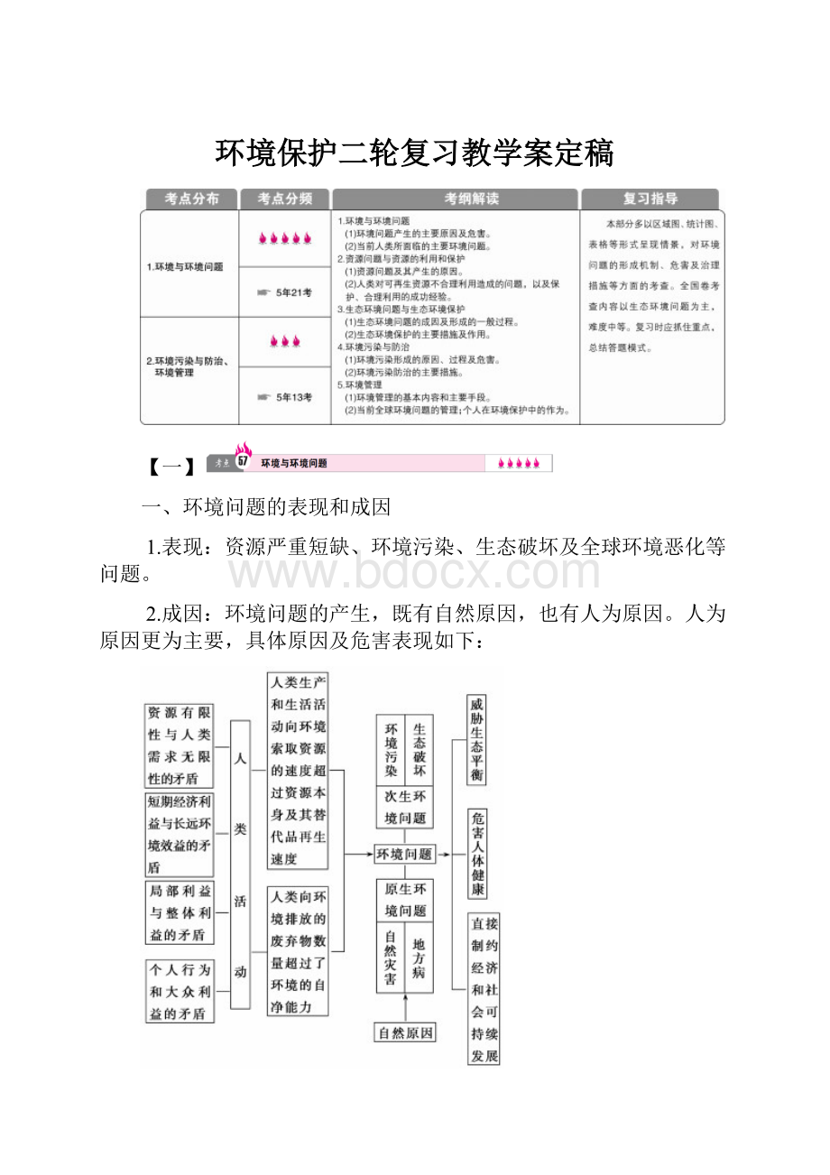 环境保护二轮复习教学案定稿Word格式文档下载.docx