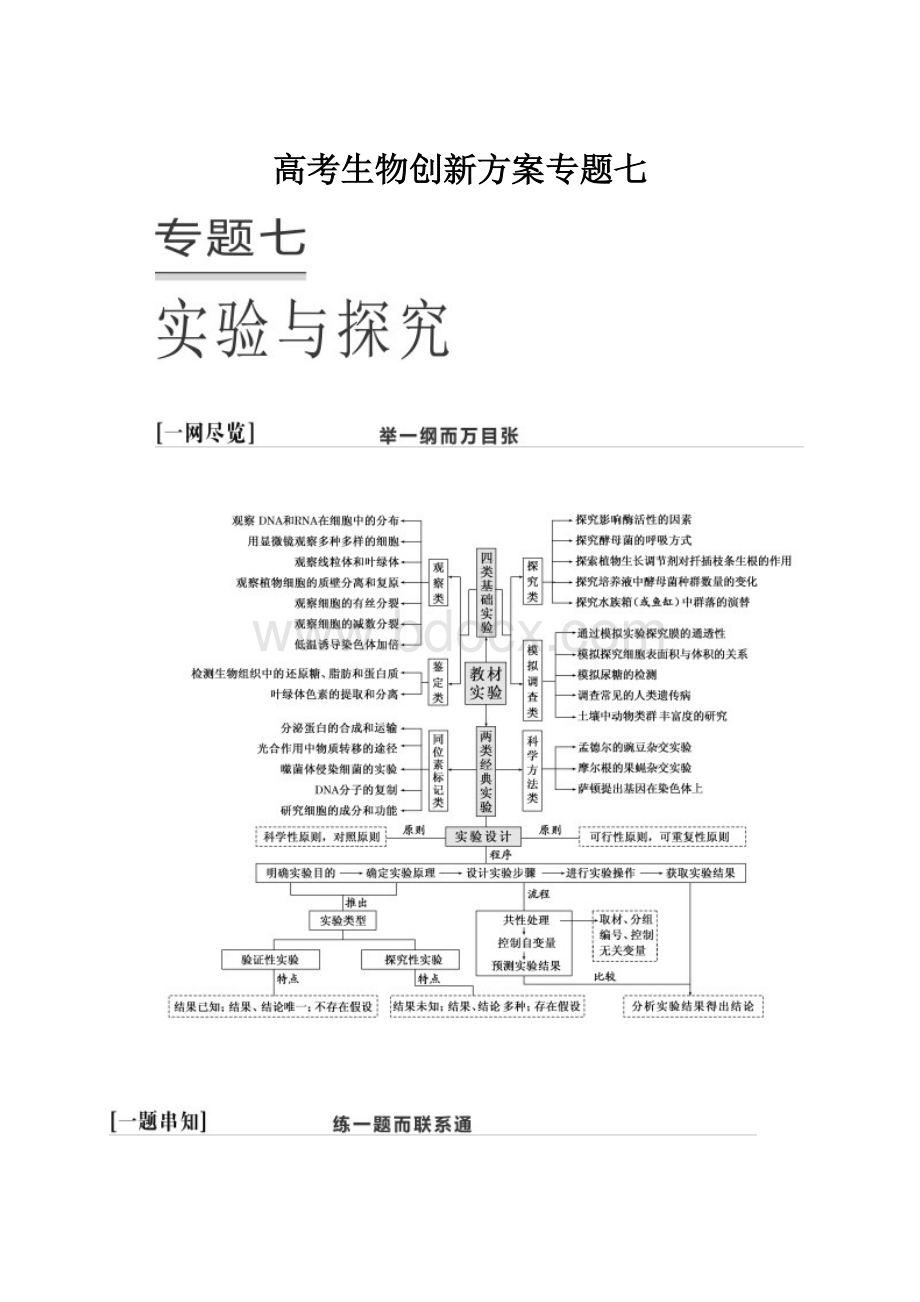 高考生物创新方案专题七.docx