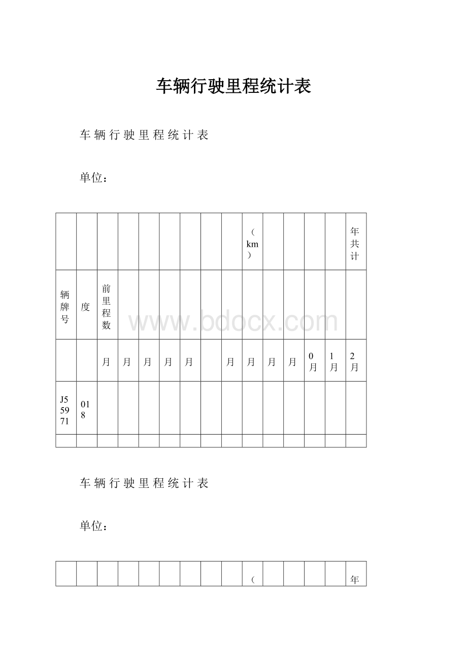 车辆行驶里程统计表.docx