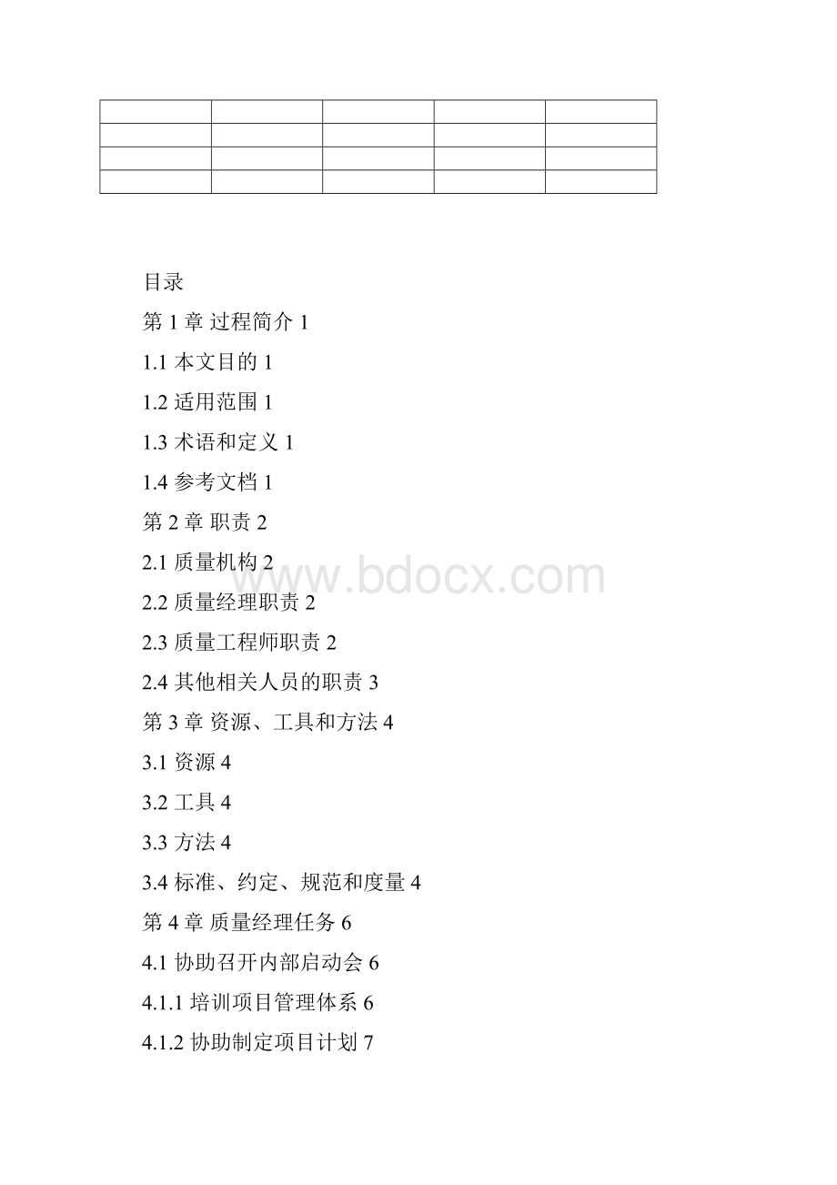 质量保证计划模板Word文档格式.docx_第2页