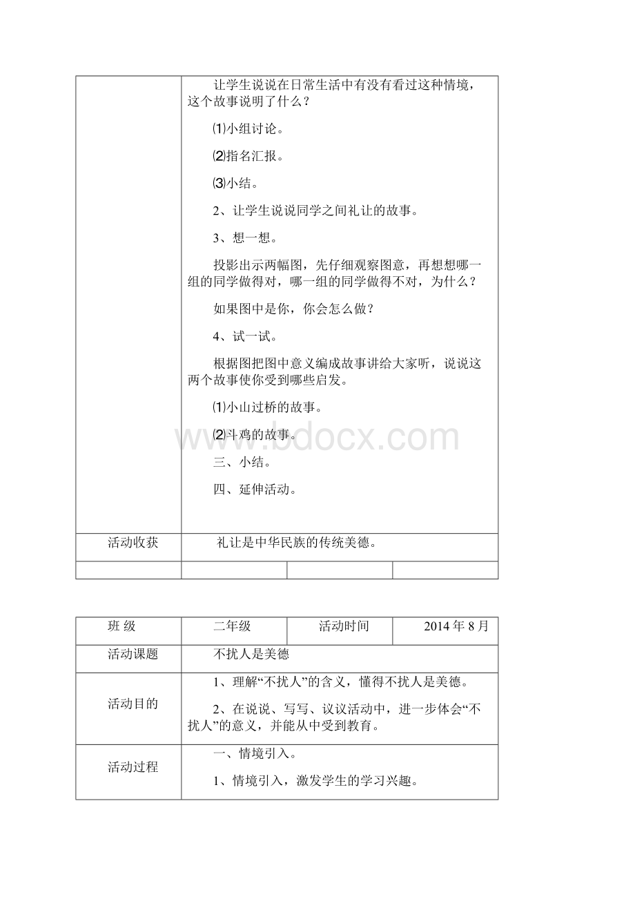 二年级综合实践活动记录表Word格式文档下载.docx_第2页