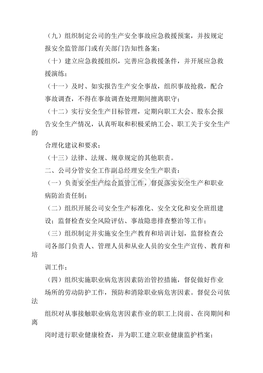 安全生产责任制和一岗双责规定Word文档下载推荐.docx_第3页