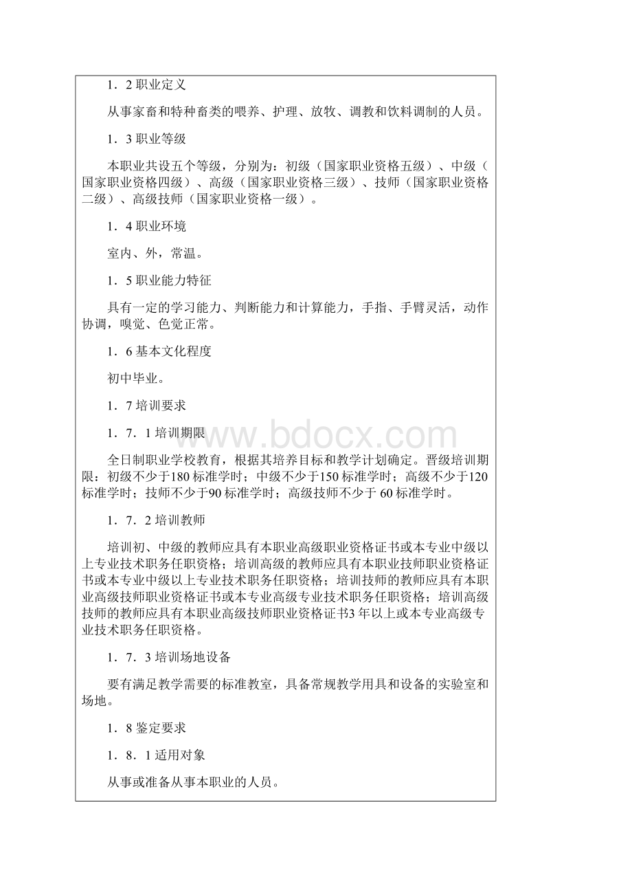 国家职业标准家畜饲养工Word格式.docx_第2页