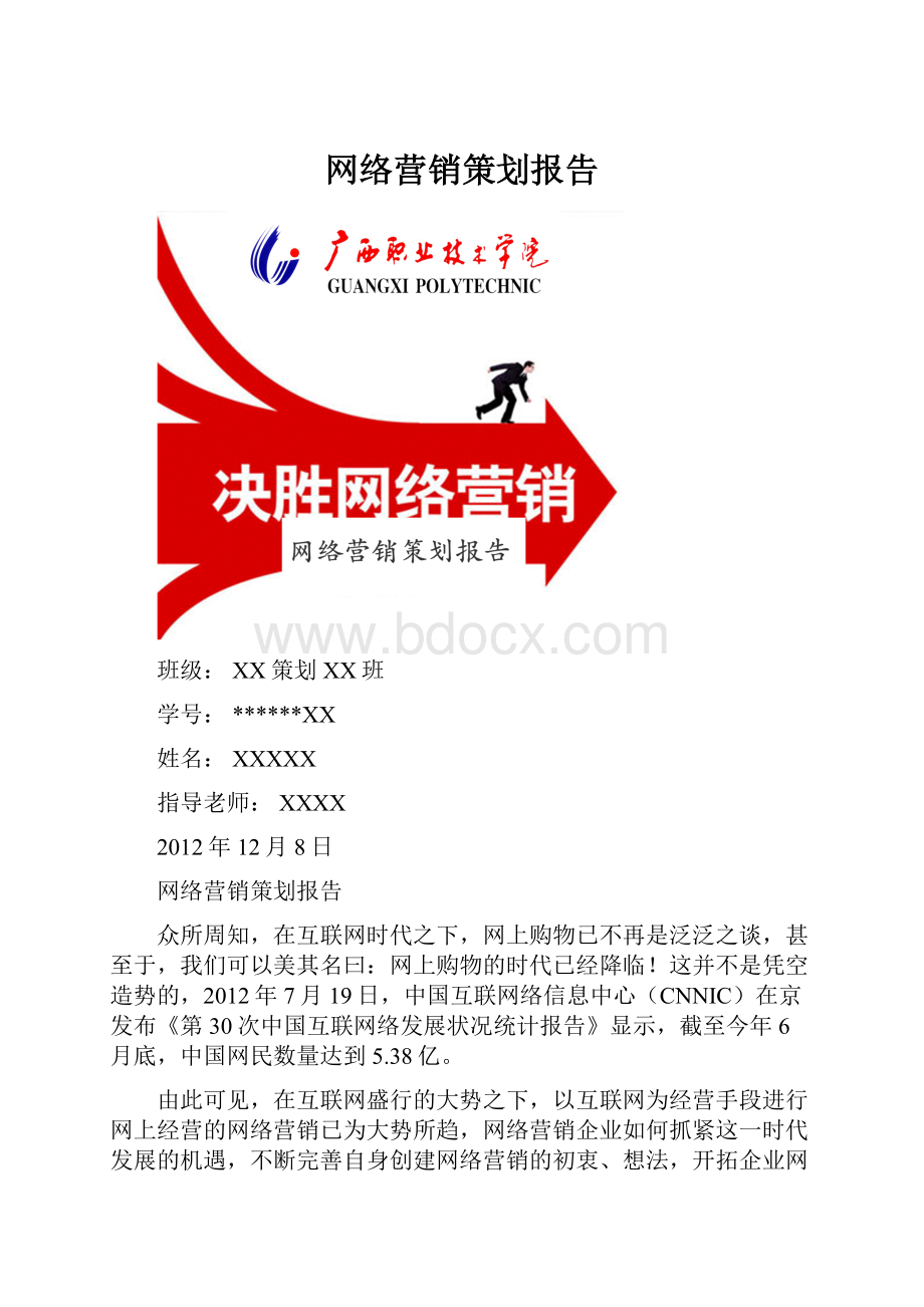 网络营销策划报告.docx_第1页