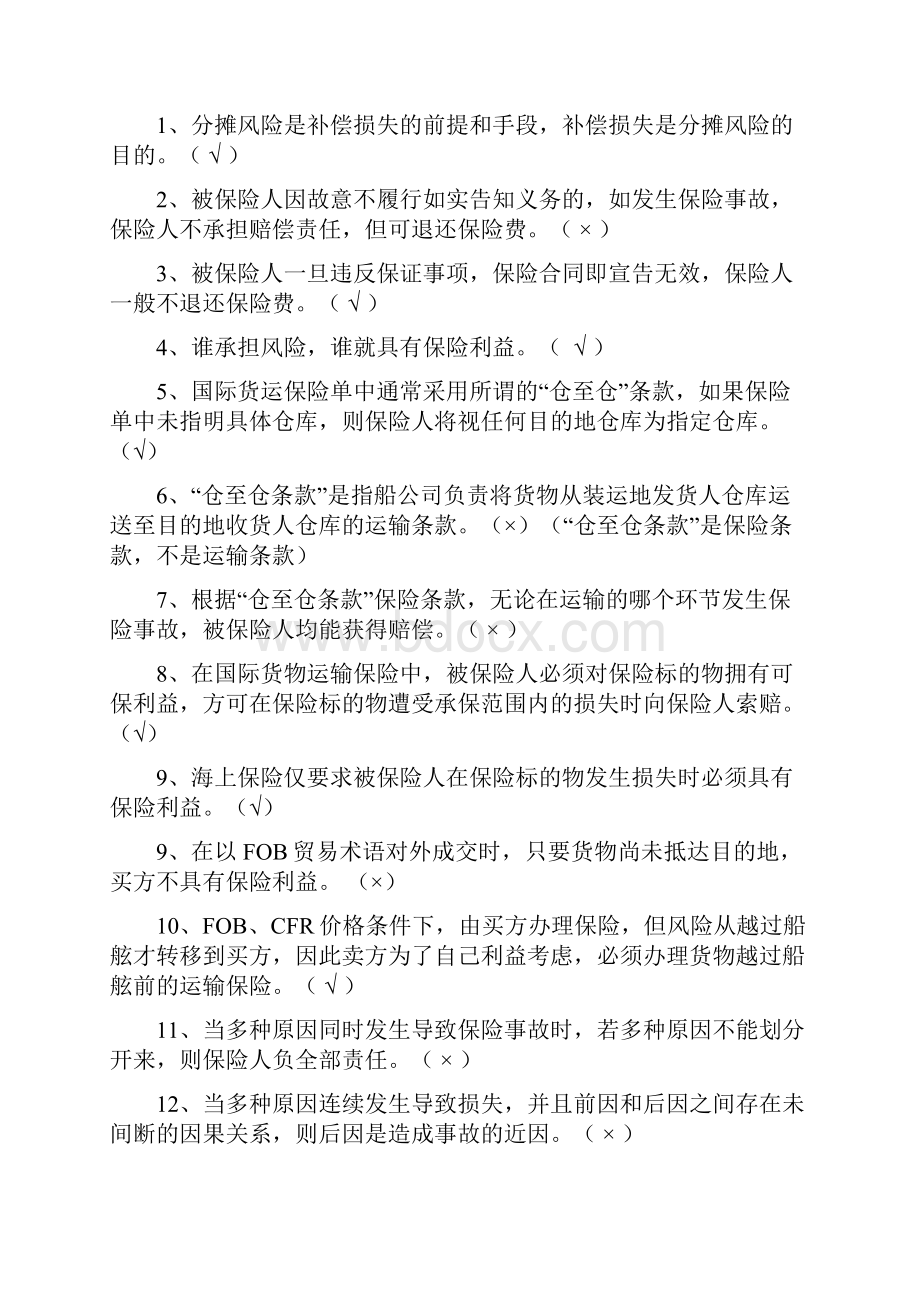 国际货物运输保险部分习题.docx_第2页