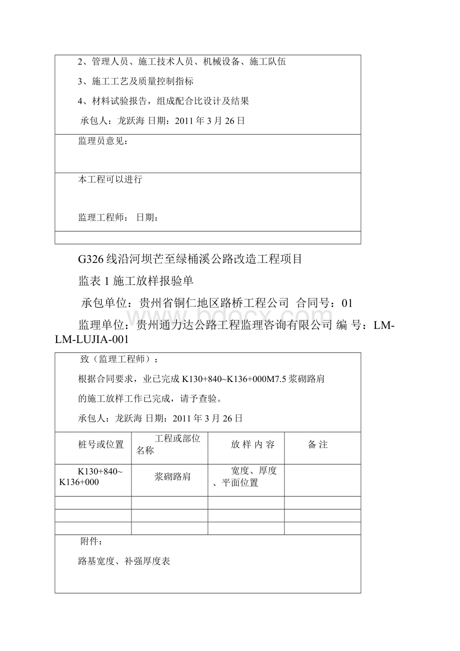 G326线某公路改造工程项目分项开工报告.docx_第3页