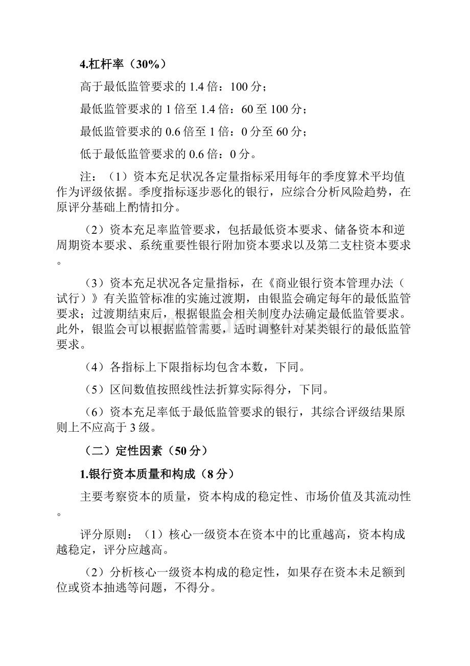 商业银行监管评级定量和定性评价标准之欧阳道创编.docx_第2页