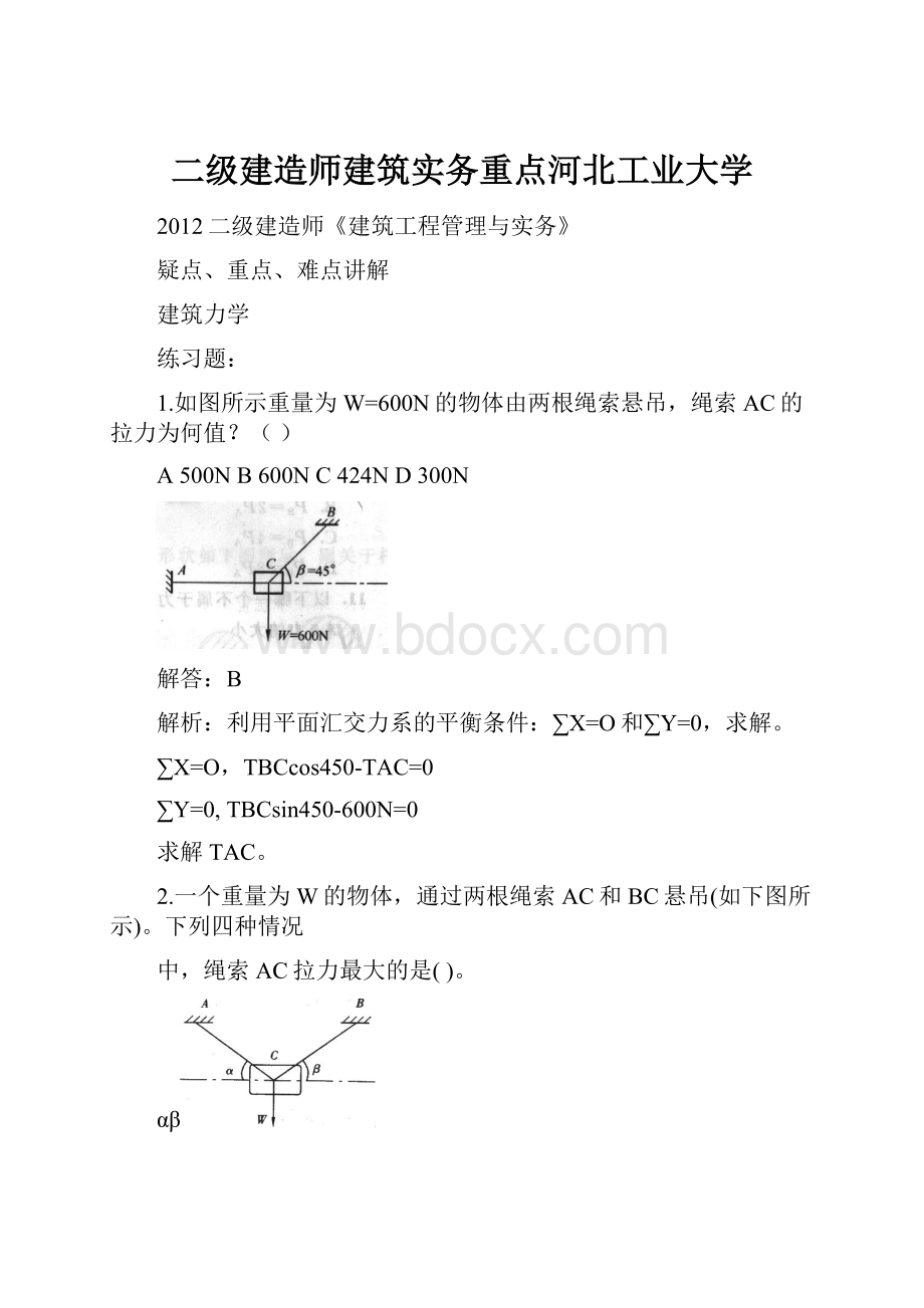 二级建造师建筑实务重点河北工业大学.docx_第1页