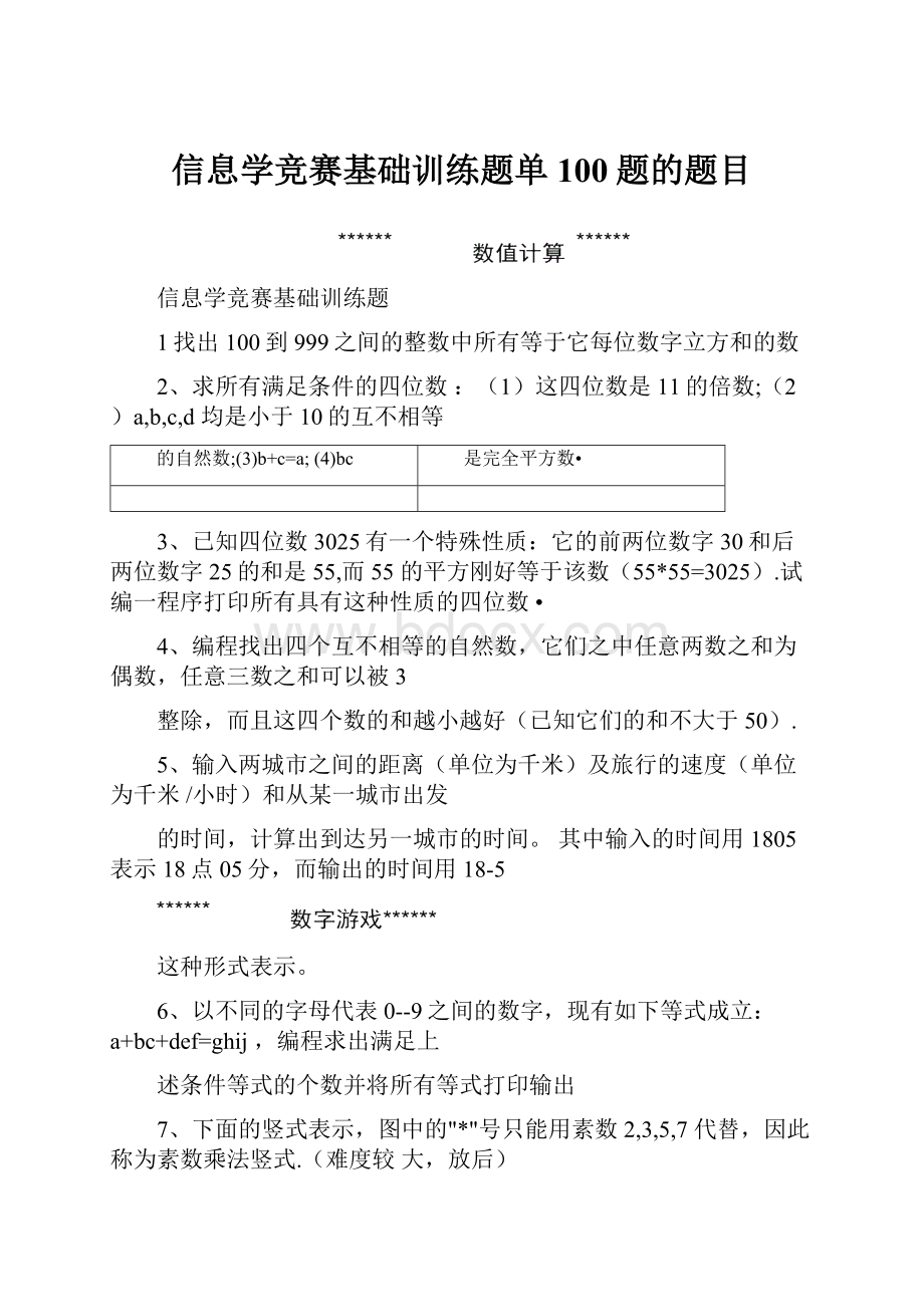 信息学竞赛基础训练题单100题的题目.docx_第1页