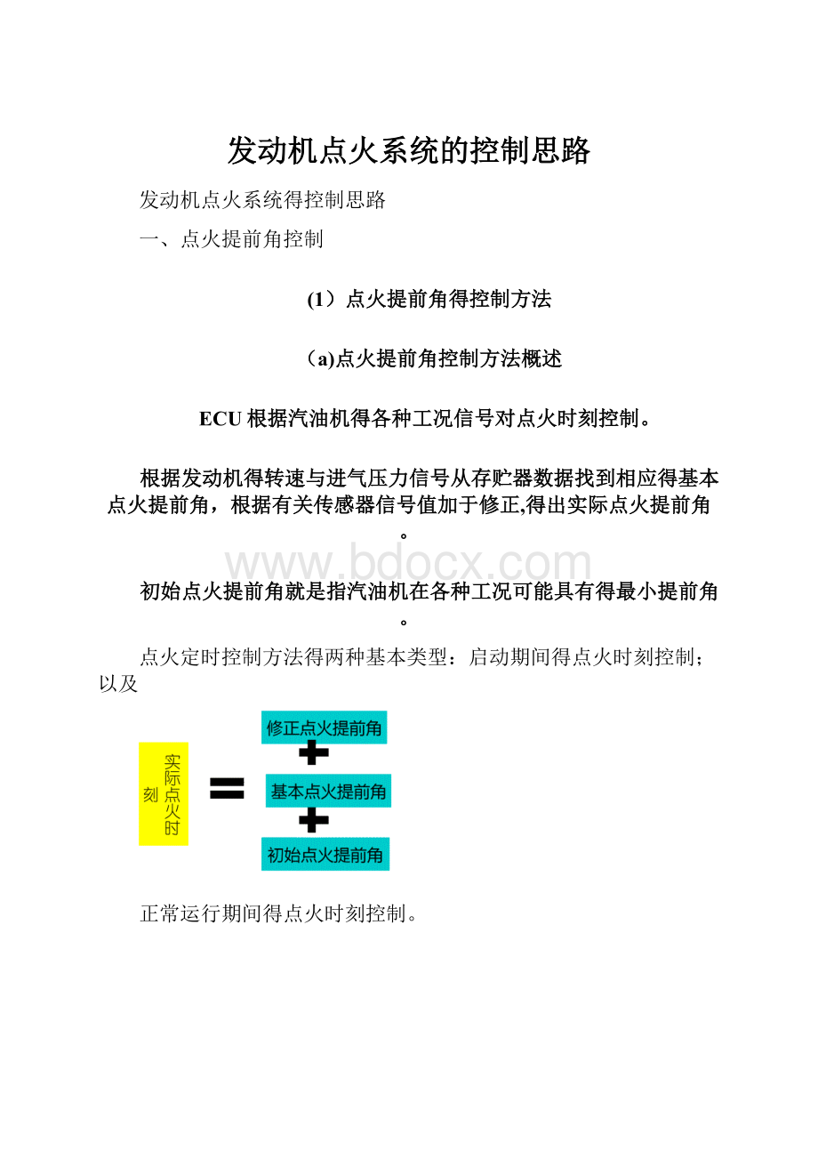 发动机点火系统的控制思路.docx_第1页