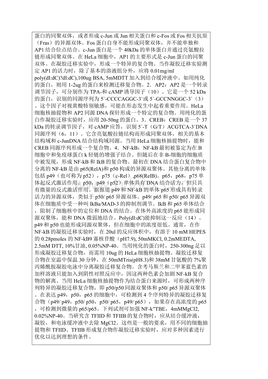 凝胶迁移或电泳迁移率实验EMSA.docx_第3页