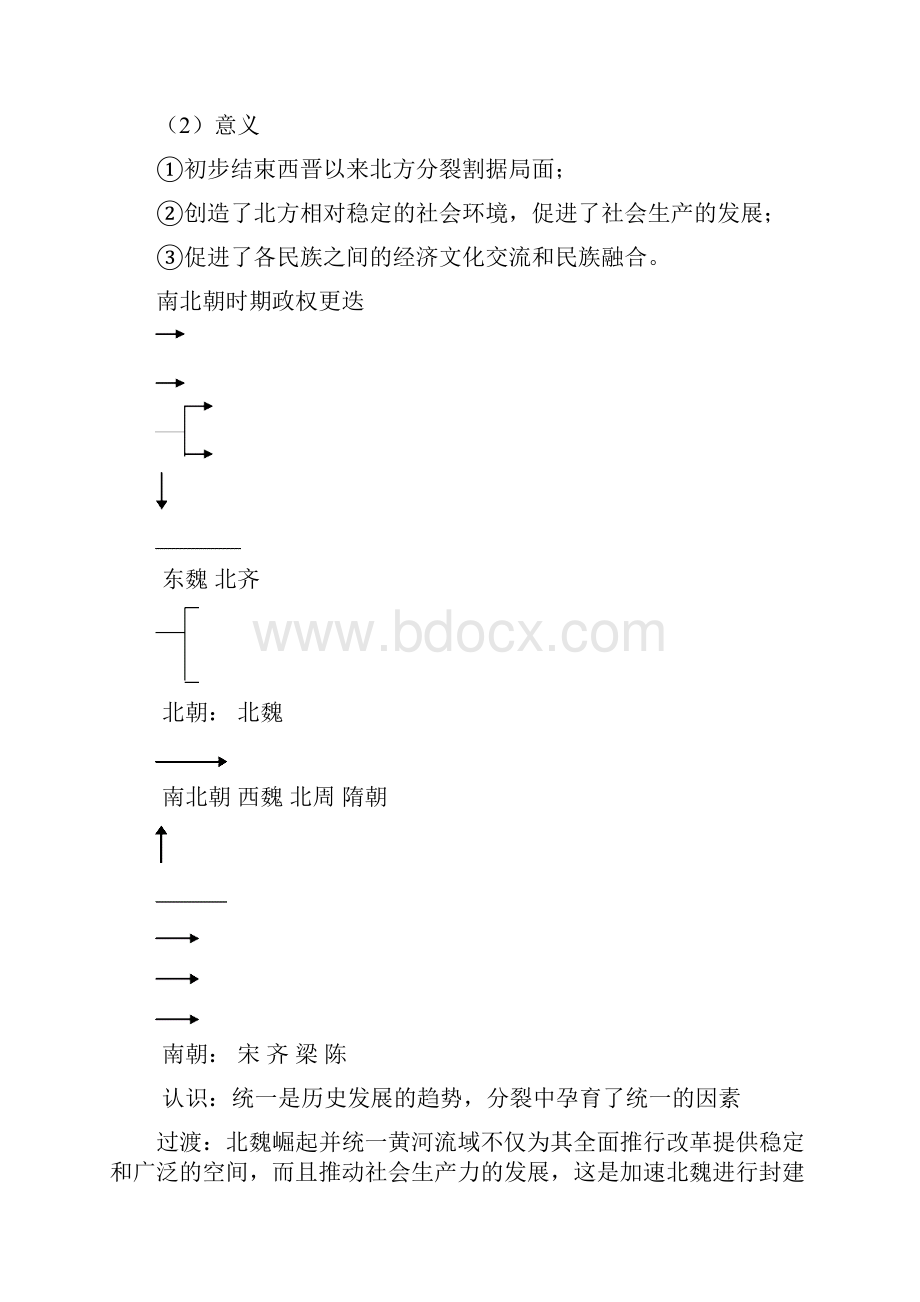 最新北魏孝文帝改革复习讲义及练习学案人教版.docx_第3页